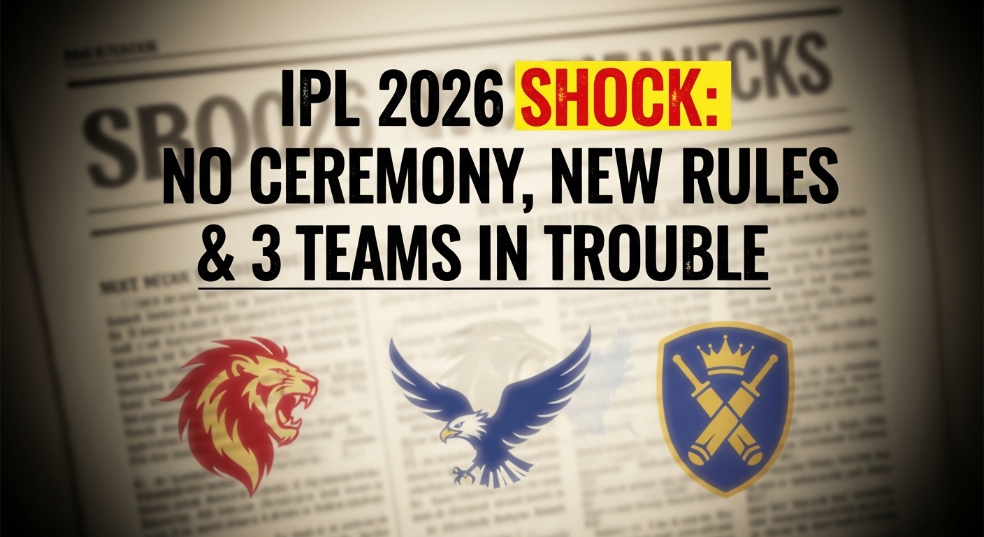 IPL 2026 Shock: No Ceremony, New Rules & 3 Teams in Trouble
