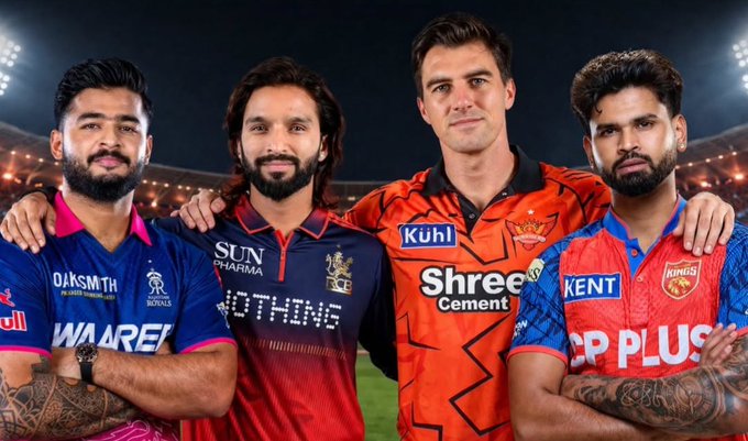 IPL 2026 Top 2 Race: PBKS, RCB, SRH and RR Remaining Fixtures