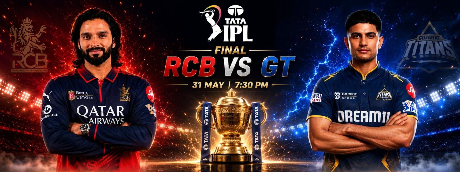 Royal Challengers Bengaluru vs Gujarat Titans Final Live Streaming: When and Where to Watch IPL 2026 Final Tonight? 1 RCB vs GT IPL 2026 Final Live Streaming – Watch Tonight